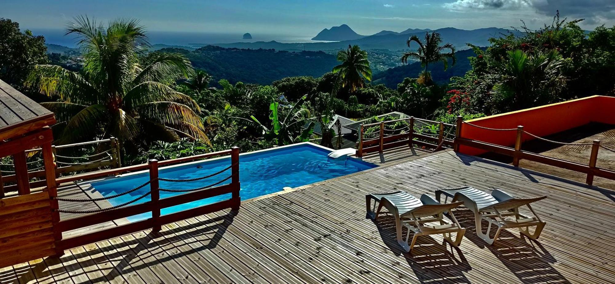 Villa Cosaroe 6-14 Pers Piscine Et Superbe Vue Mer Panoramique Riviere-Salee Экстерьер фото